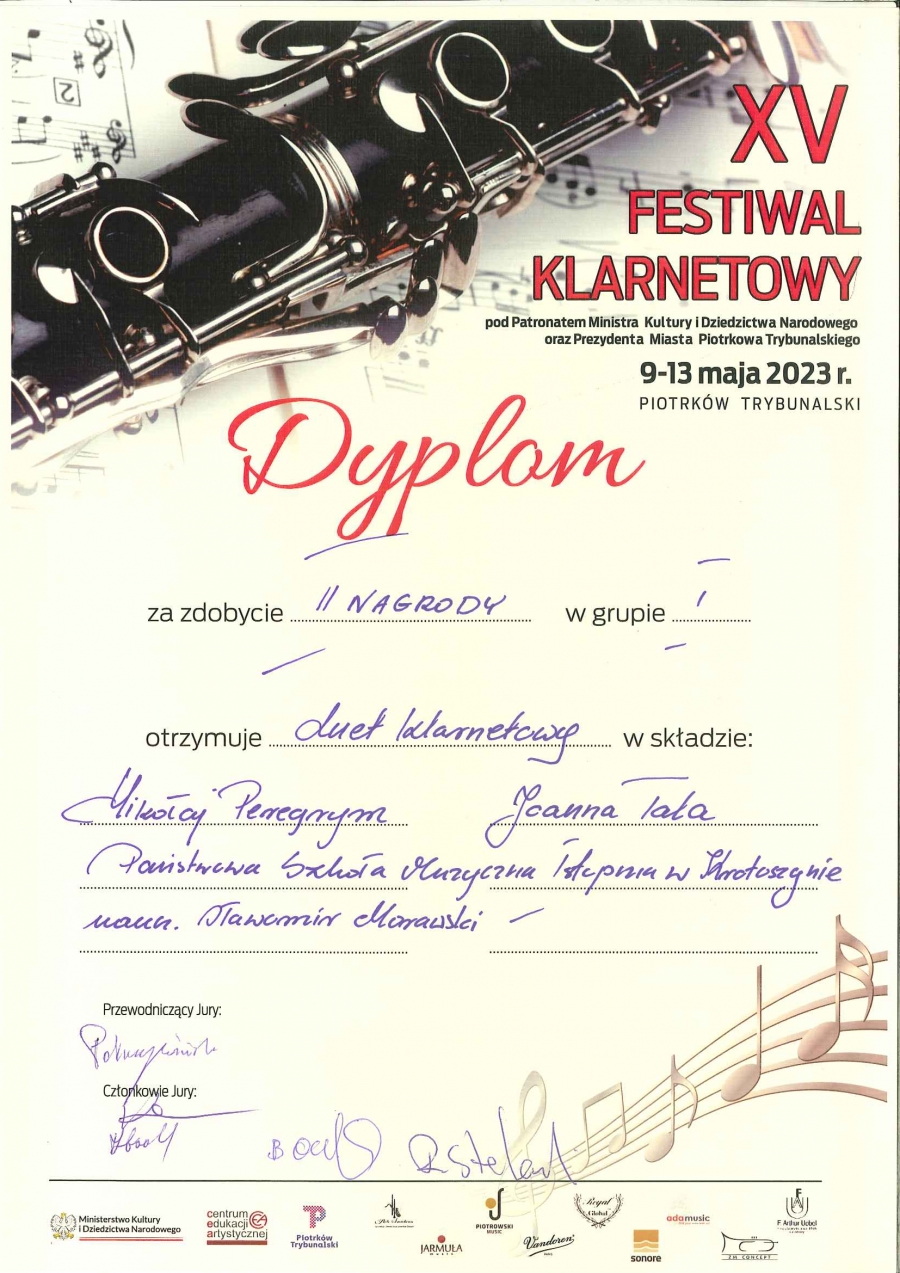 XV Festiwal Klarnetowy - duet klarnetowy