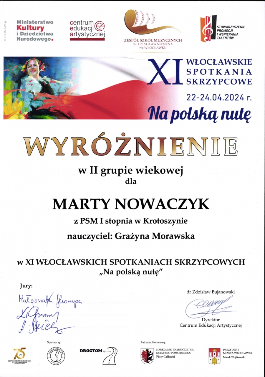 XI Włocławskie spotkania skrzypcowe - Marta Nowaczyk
